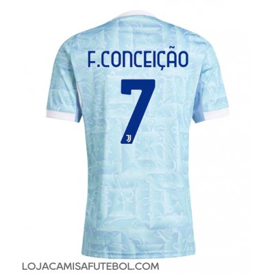 Camisa de Futebol Juventus Francisco Conceicao #7 Equipamento Secundário 2025-26 Manga Curta Camisa de Futebol Juventus Francisco Conceicao #7 Equipamento Secundário 2025-26 Manga Curta